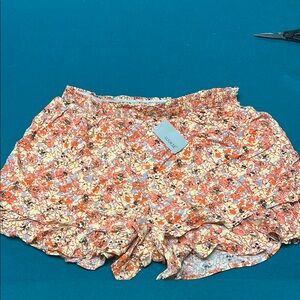 Vibrant Orange Shorts with Elastic Waistband